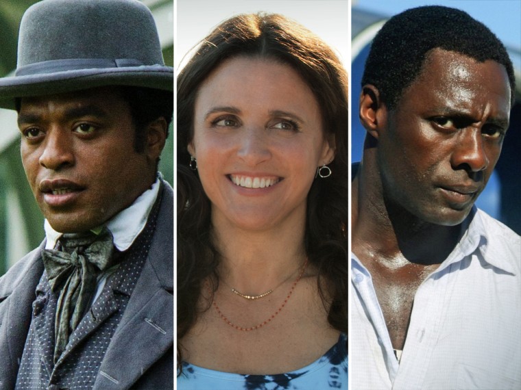 Double bliss: Chiwetel Ejiofor, Julia Louis-Dreyfus, and Idris Elba each received two Golden Globe nominations on Thursday.